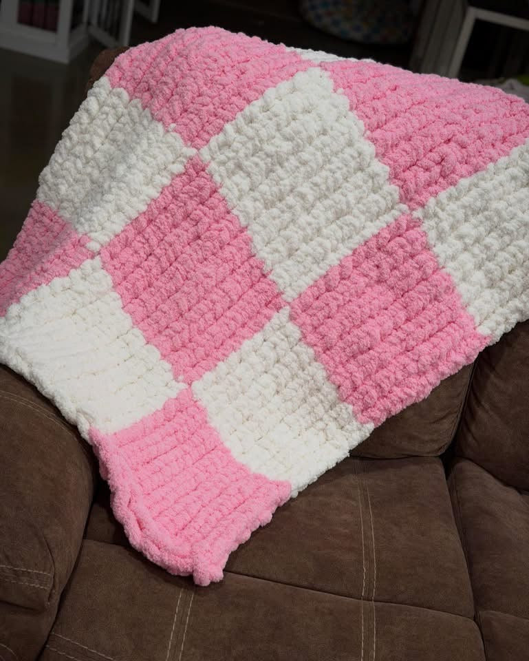 Kids pink/white checkered