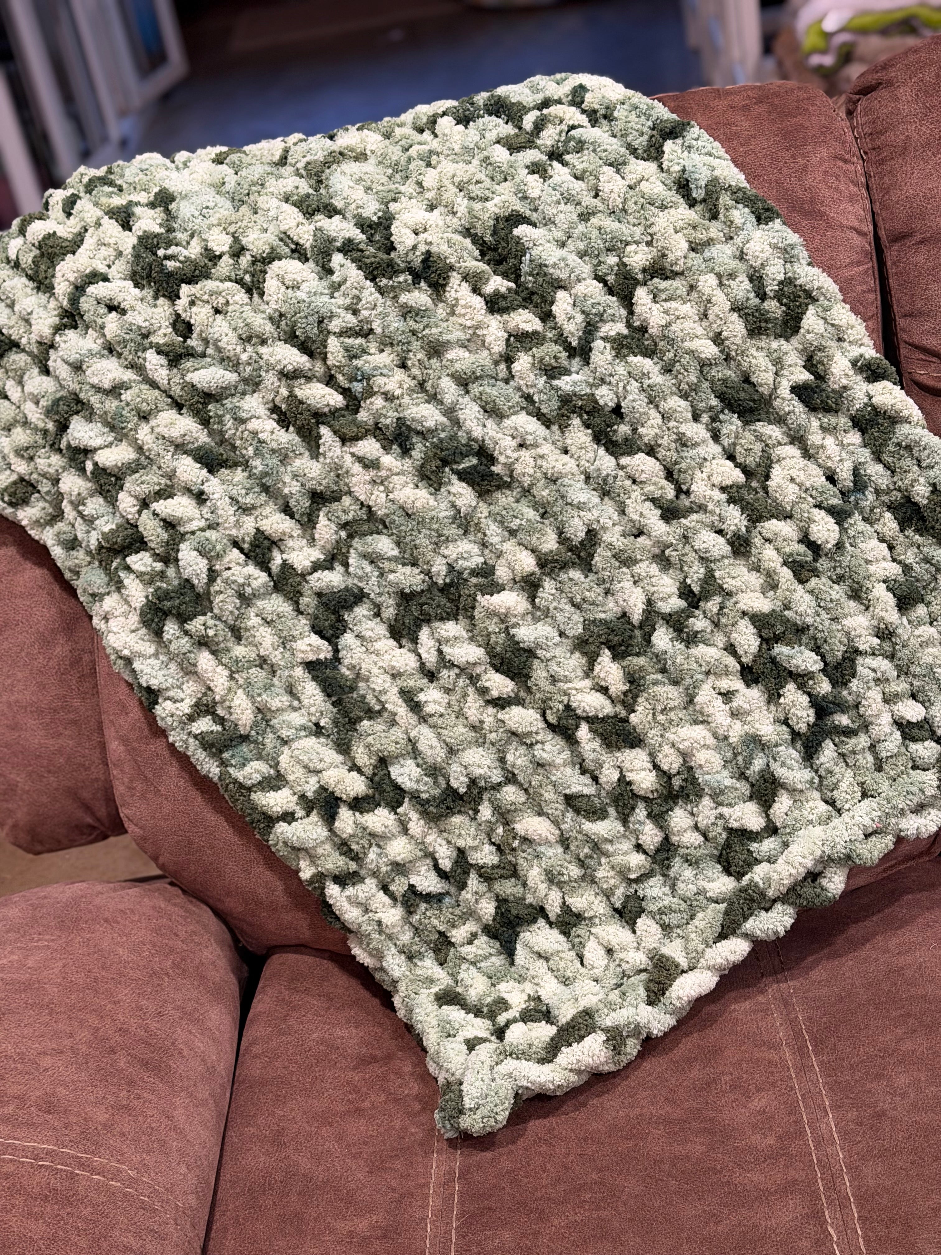 Green mix baby blanket